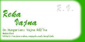 reka vajna business card